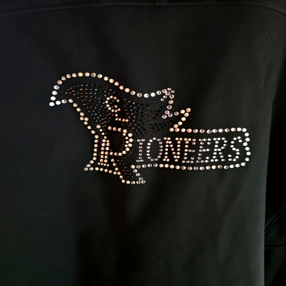 CROSLEX Pioneers Michigan Black Embellished Jacket Large NWOT